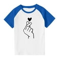 thumbnail image 4 of Blue Short Sleeve Tops for Children Boy Girl Fall Summer Crewneck Lover Graphic Happy Gift Valentines Day Lounge Kawaii Tops Shirt Blouses Child 2026 Clothes Fashion 13 Years, 4 of 8