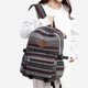 thumbnail image 4 of Canvas School Bag Laptop Backpack For College Students And Gym Enthusiasts Ethnic Book Bags Large Capacity Rucksacks Red, 4 of 5