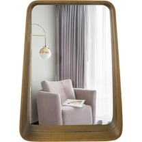 WallBeyond Wall Mirror with Shelf, Wood Frame Mirror for Wall Decorative Hanging Wall Mirror for Bathroom Bedroom Entryway Living Room, 24 × 18 Inch