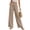 Khaki -AF06, variant on Womens Wide Leg Lightweight Pants Palazzo Casual Flowy Elastic Waist Pant Dressy Long Lounge with Pockets Black L