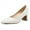 White, variant on PENNYSUE Women's Pointed Toe Pumps 2 Inch Chunky Block Low Heels apricot Dressy Shoes Slip On Pump Size 11M