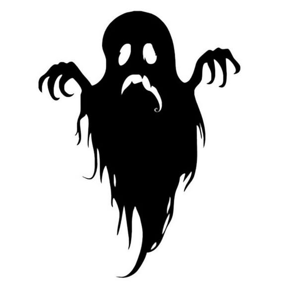 AOQIANLAN 10Pcs Ghostly Auto Accessories Horror Car Decals Waterproof Vinyl Sticker Black large