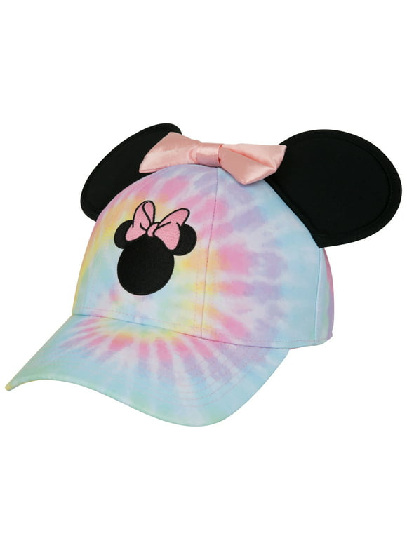 Minnie Mouse 864283 Cotton Disney Minnie Mouse Tie Dye Cap with 3D Ears & Bow
