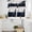 Blue White Yellow, variant on Red Marble Kitchen Curtains Sets for Windows 36 Inch Length, Modern Ink Painting Art Abstract Rod Pocket Window Treatments Tier Curtains and Valances Set for Bedroom/Bathroom