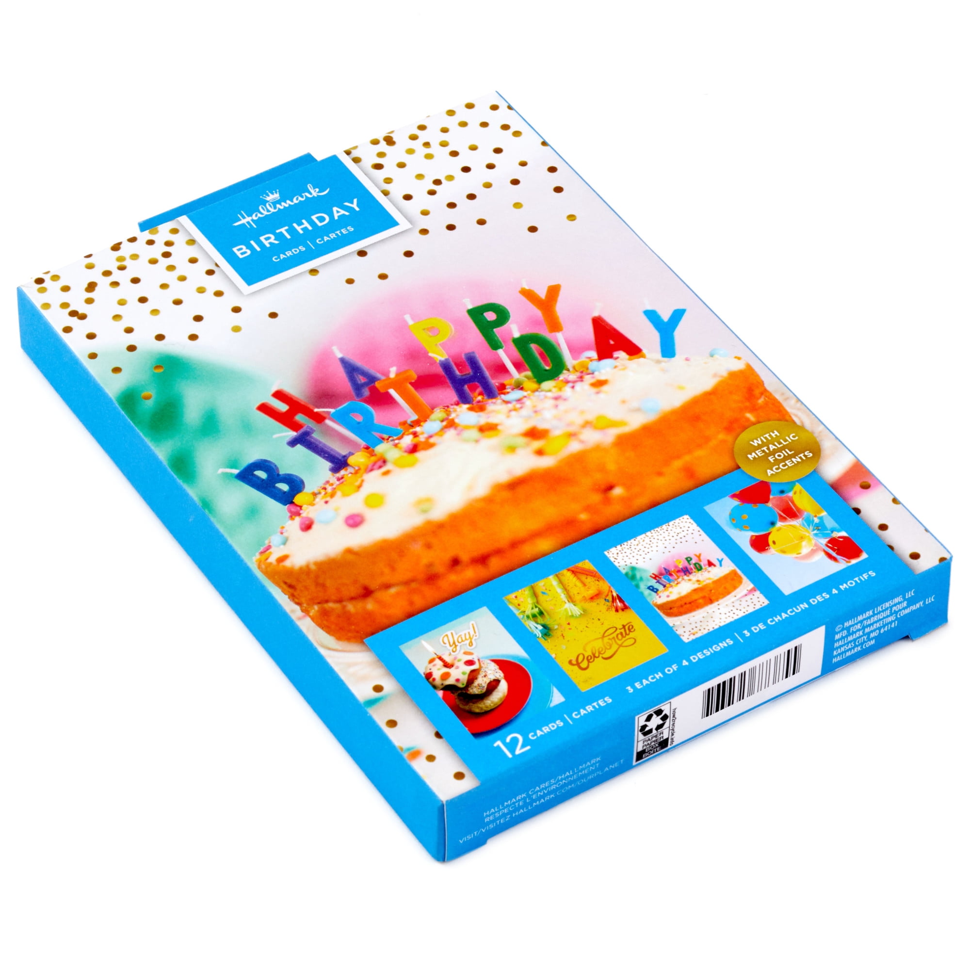 Hallmark Assorted Boxed Birthday Cards (Birthday Icons),12 Count