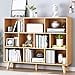 thumbnail image 3 of IOTXY Wooden Open Shelf Bookcase - 3-Tier Floor Standing Display Cabinet Rack with Legs, 10 Cubes Bookshelf, Pear Yellow, 3 of 4