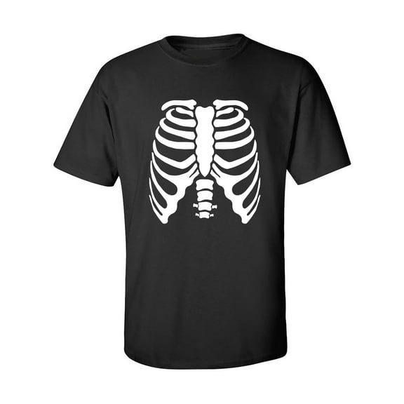 Skeleton Ribs Adult Short Sleeve T-shirt