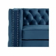 thumbnail image 6 of Morden Fort Dutch Velvet Accent Sofa Chair,Tufted Chair with Solid Wood/Gold Metal Legs For Living Room,Misty Blue, 6 of 6