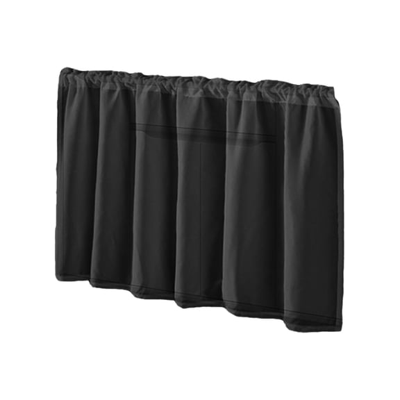 Dvumao 27.3x39.33 Inch Cabinet Curtain, Kitchen Curtain Waterproof Oil Resistants Dustproofs with Rod Pocket, Short Privacys Shelf Cover for Sink Closets Bookcase, Home Decor