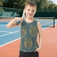 thumbnail image 6 of Yellow Wolf Face Hand Painted Vest Undershirt Tank Top Sleeveless Quick Dry S, 6 of 7