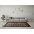 thumbnail image 3 of Ahgly Company Machine Washable Indoor Round Southwestern Light Blue Country Area Rugs, 3' Round, 3 of 4