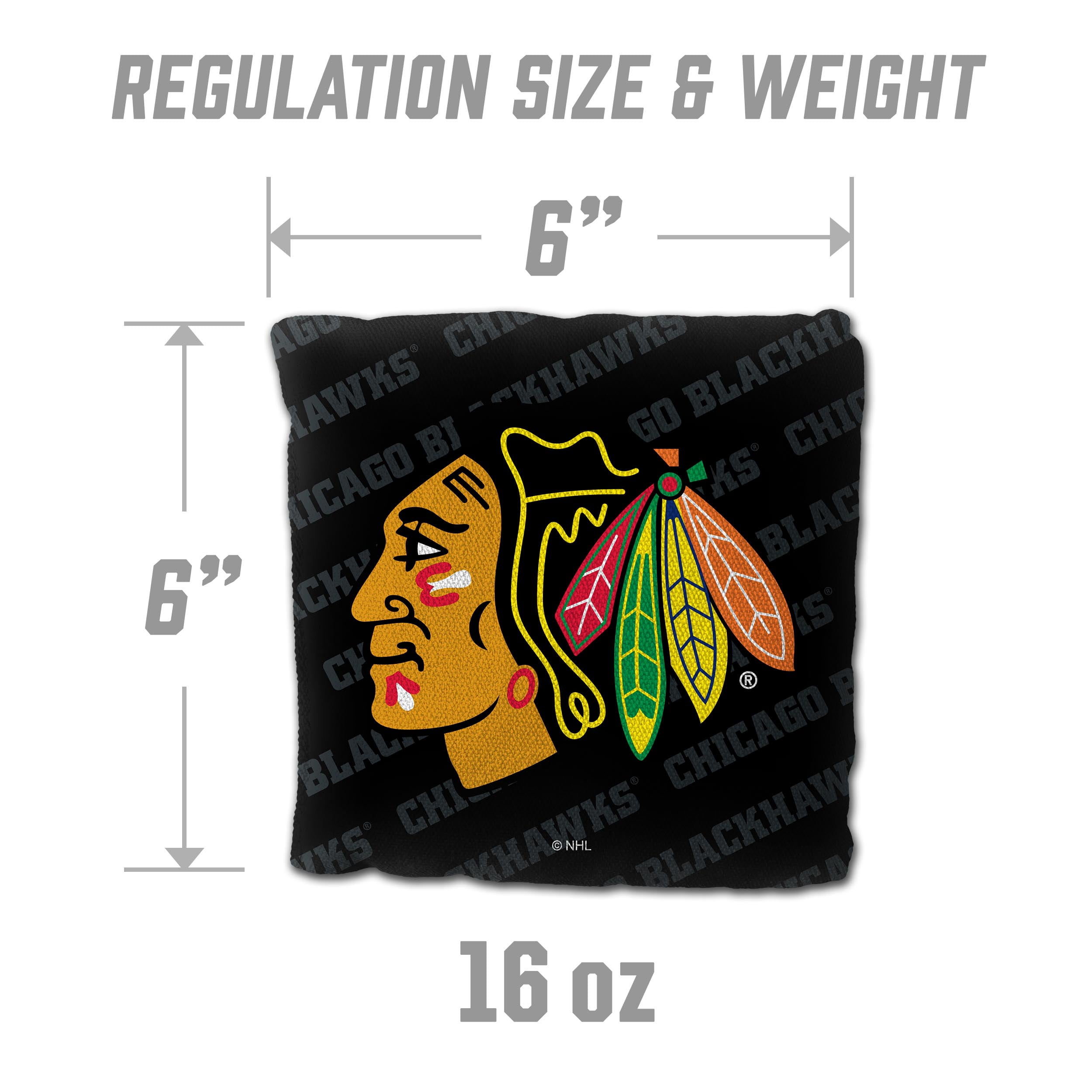 NHL Chicago Blackhawks Cornhole Bags - 4PK - Black