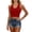 R53-Red, variant on Tank Tops For Women Fashion Sleeveless Camisole With Built In Bra Support Slim Strap Tank Top For Layering Casual Cami Shirts Versatile Tees