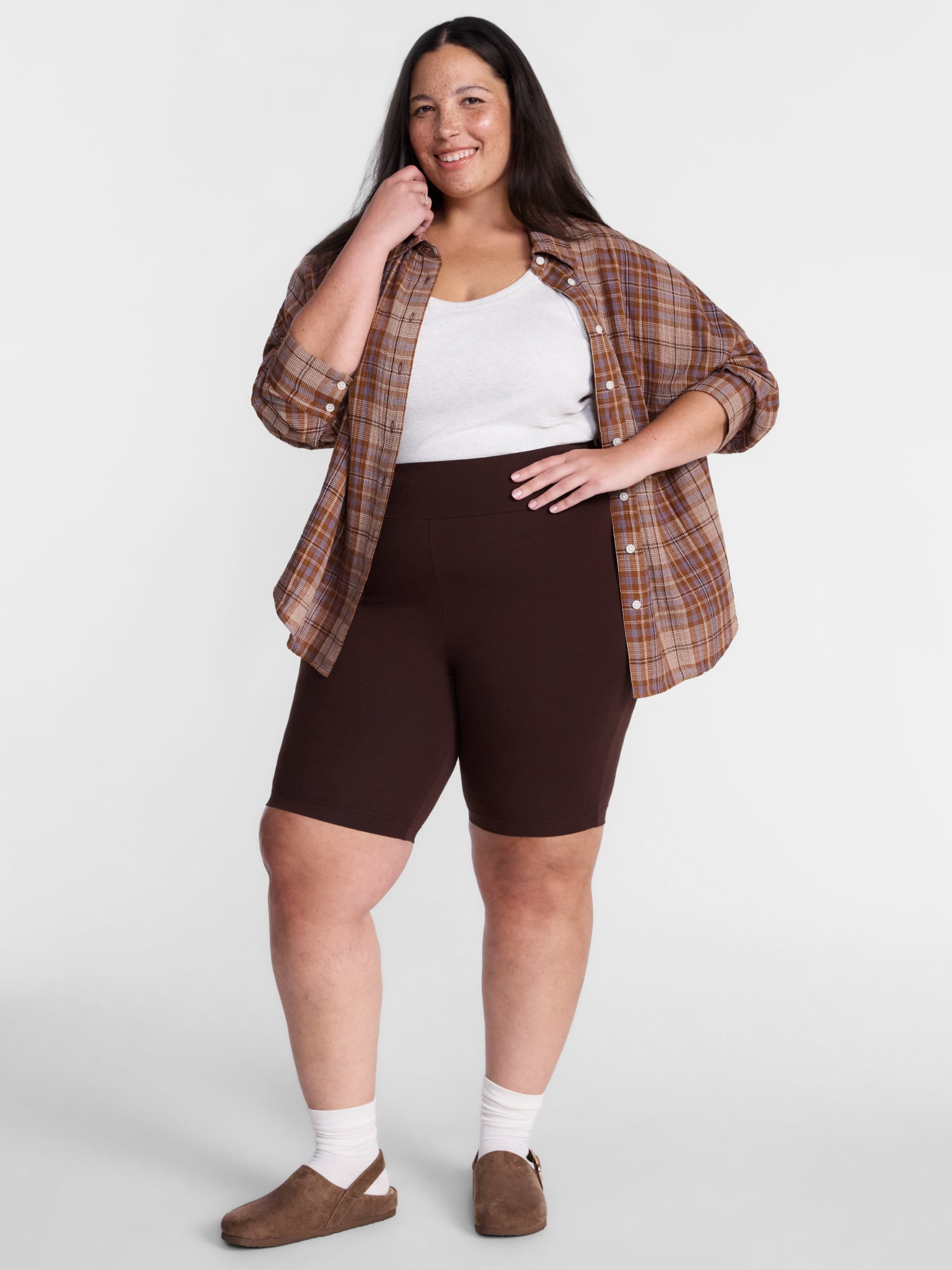 Terra & Sky Women's Plus Size Bike Shorts, Sizes 0X-5X