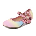 thumbnail image 2 of Viluyesy Girls Dress Shoes High Heels Princess Crystal Bow Pearl Flats Wedding Performance Party Pageant Kids Leather Mary Jane Multicolor Size 3.5 M, 2 of 10