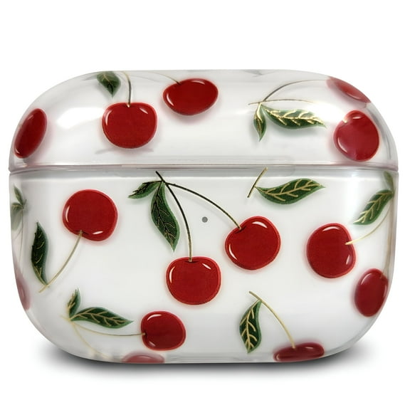 GJX Airpods Pro Case Soft Silicon Full-Body Protective Case Cover Compatible with Airpods - Fruity (Cherry)