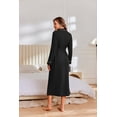 thumbnail image 3 of Ekouaer Robes for Women Lightweight Knit Waffle Bathrobe Full Length Kimono Casual Ladies Loungewear, 3 of 5
