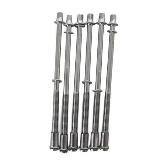 relayinert 6x Vis de Tige de Tension avec Écrous pour Tambour Caisse Claire Pièces Musicales 6mmx50mm Argent 6x100mm