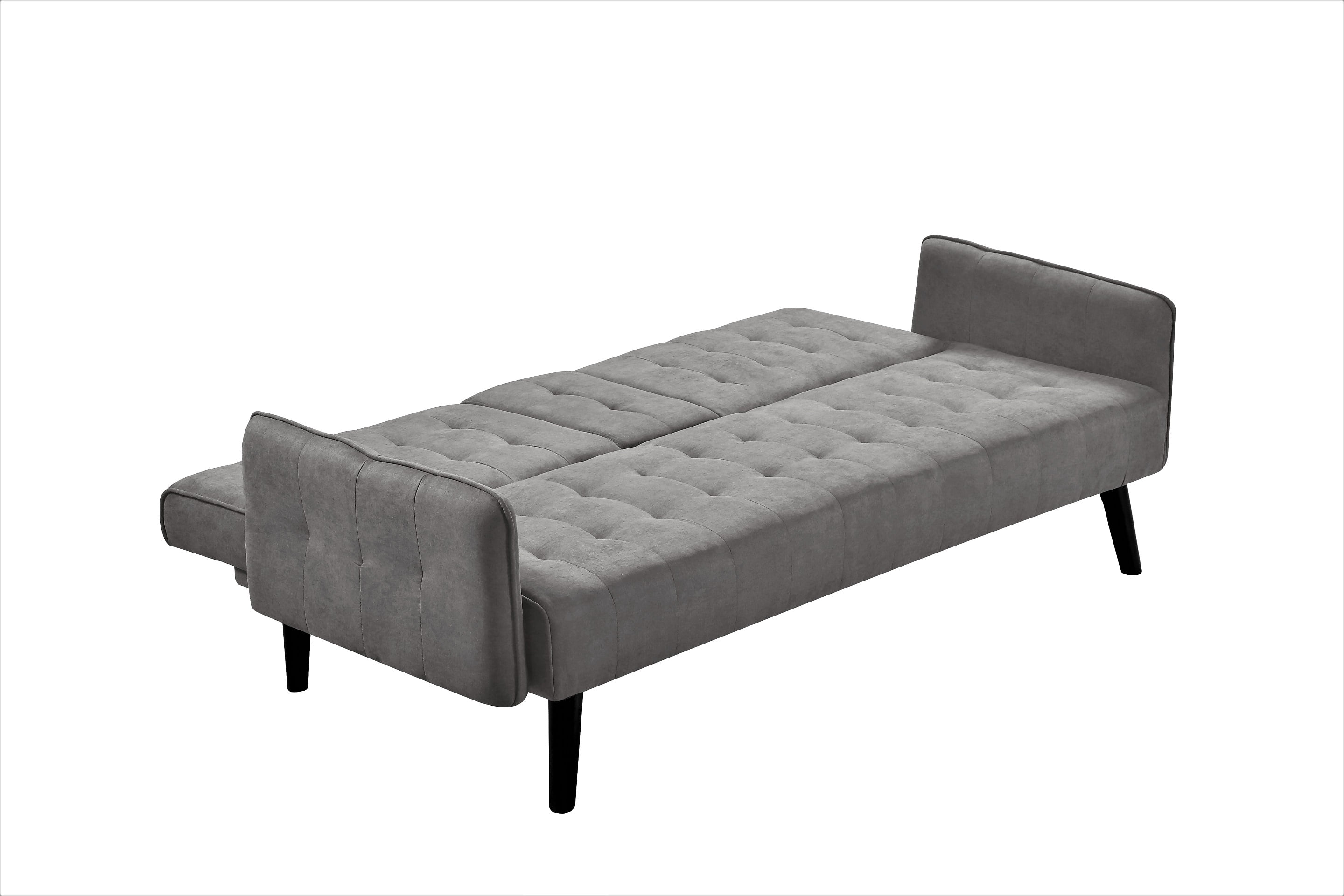 Gewnee 72" Sleeper Sofa Bed, Convertible Linen Futon Couch with Folding Backrest with Cup Holder,Modern Couch for Home and Guest Room，Gray