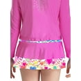 thumbnail image 2 of iiniim Kids Figure Skating Skirt Golf Tennis Skirt with Built In Shorts A-line High Waist Ballet Dancewear Hot Pink 4, 2 of 7
