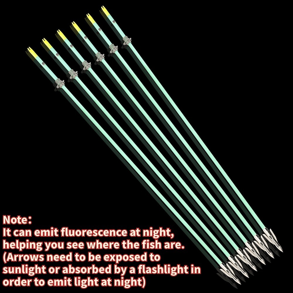 AMEYXGS Archery Bowfishing Hunting Arrow 32inch with Broadheads and Safty Slides for Compound Bow Recurve Bow（ 6 Pack ）