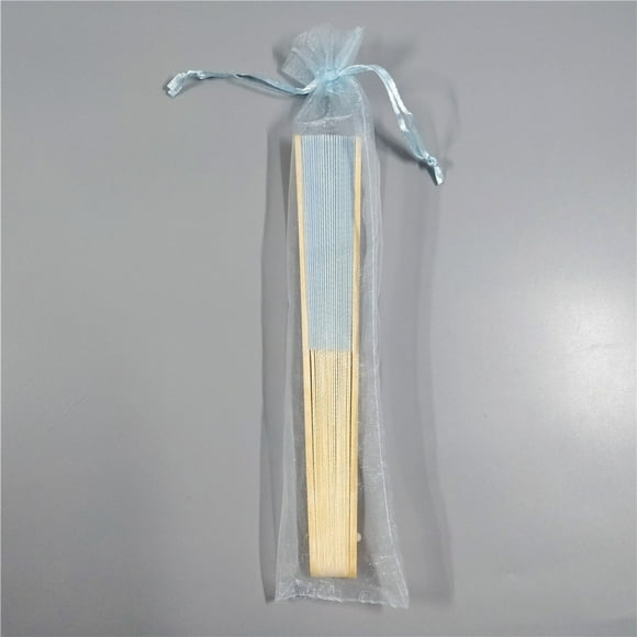 Mistaha 21CM fan + organza bag multi-color solid color wedding cloth fan bamboo bone silk