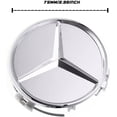 thumbnail image 3 of QUETO 4pcs Auto Hubcap Compatible Mercedes Benz, 75mm Auto ABS Center Wheel Cover, 3 of 4