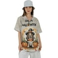 thumbnail image 4 of Happy Halloween Basset Hound Witches Hat Pumpkin Carving Hawaiian Shirt Breathable Summer Unisex Merch Bassets Dog Breed Lovers Gifts Idea - 02019, 4 of 6