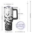 thumbnail image 2 of Halloween Bat Swarm Pattern Tumbler with Handle and Lid,40oz Double Wall Vacuum Insulated Tumbler,Cups Gift for Women and Men, 2 of 7