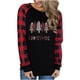 thumbnail image 4 of Puntoco, camiseta de manga larga suelta con cuello redondo y estampado informal a la moda de verano para mujer, blusa, Jersey Puntoco Puntoco-1825, 4 of 8