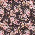 thumbnail image 2 of Zelouf Aura Floral Print Skinny Pleated Bodre  , Sewing, DIY, Crafts Fabric by the Yard, Black Pink, 50 Yard, 2 of 2