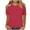 Hot Pink-22, variant on Mittory Womens Summer Casual Shirts Short Sleeve Cold Shoulder Tops Blouses Tunics