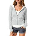 thumbnail image 3 of HCYSFG Womens Cute Polka Dot Hoodie Y2k Zip Up Hoodies Jackets Fleece Cropped Sweatshirt Hooded Fall Tops, 3 of 5