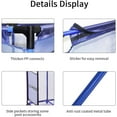 thumbnail image 4 of Pool Storage Bins Rolling Pool Storage Cart Organizer with Nylon Mesh Large Capacity with Iron Tube, 37" L x 25" W x 36" H Blue, 4 of 7