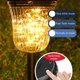 thumbnail image 4 of Lámpara de cesta LED para exteriores | Linterna de jardín con energía solar | IP55 Resistente al agua ABS+PC | Panel policristalino de 2V 500mA | Batería recargable de 1600 mAh | 2 Luces Blancas + 2, 4 of 9