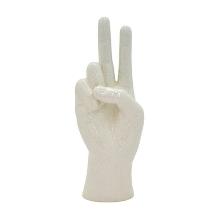 Tabletop Sculpture - Three Hands 10.25 in. Ceramic Hand Tabletop Sculpture