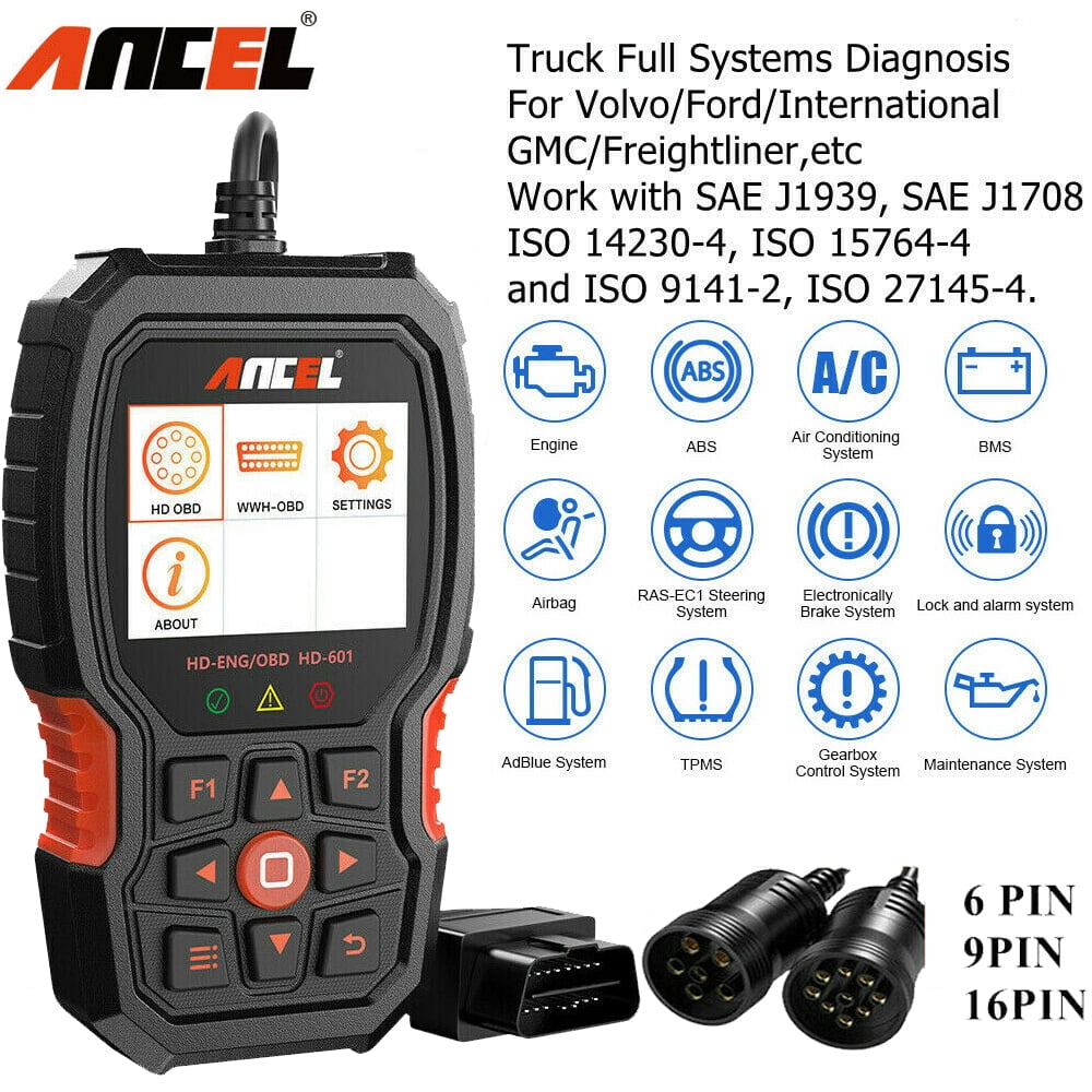 Automotive OBD2 Bluetooth Scanner Car Truck 2in1 Code Reader Diagnostic ScanTool 