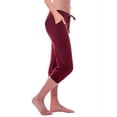 thumbnail image 2 of Capri Pants for Women Spring 2026 Drawstring Elastic High Waist Pants with Pocket Yoga Workout Cropped Joggers Ladies Comfy Plus Size 2026 Trendy Outfits Lightweight Cute Fashion Dressy Clothes Red, 2 of 5