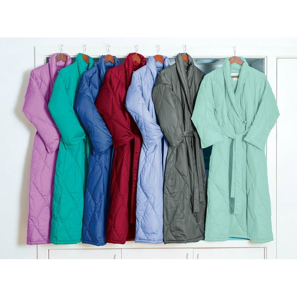 Warm Things Warm Things Quilted Down Robe Grey / ExtraSmall