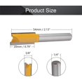thumbnail image 2 of HUGFEGWE Straight Router Bits, 1/4-Inch Shank 3/8-Inch Cutting Dia Double Flute Carbide Router Bits, for Woodworking Milling Cutter DIY Tool, 2 Pcs CJB91-24062, 2 of 7