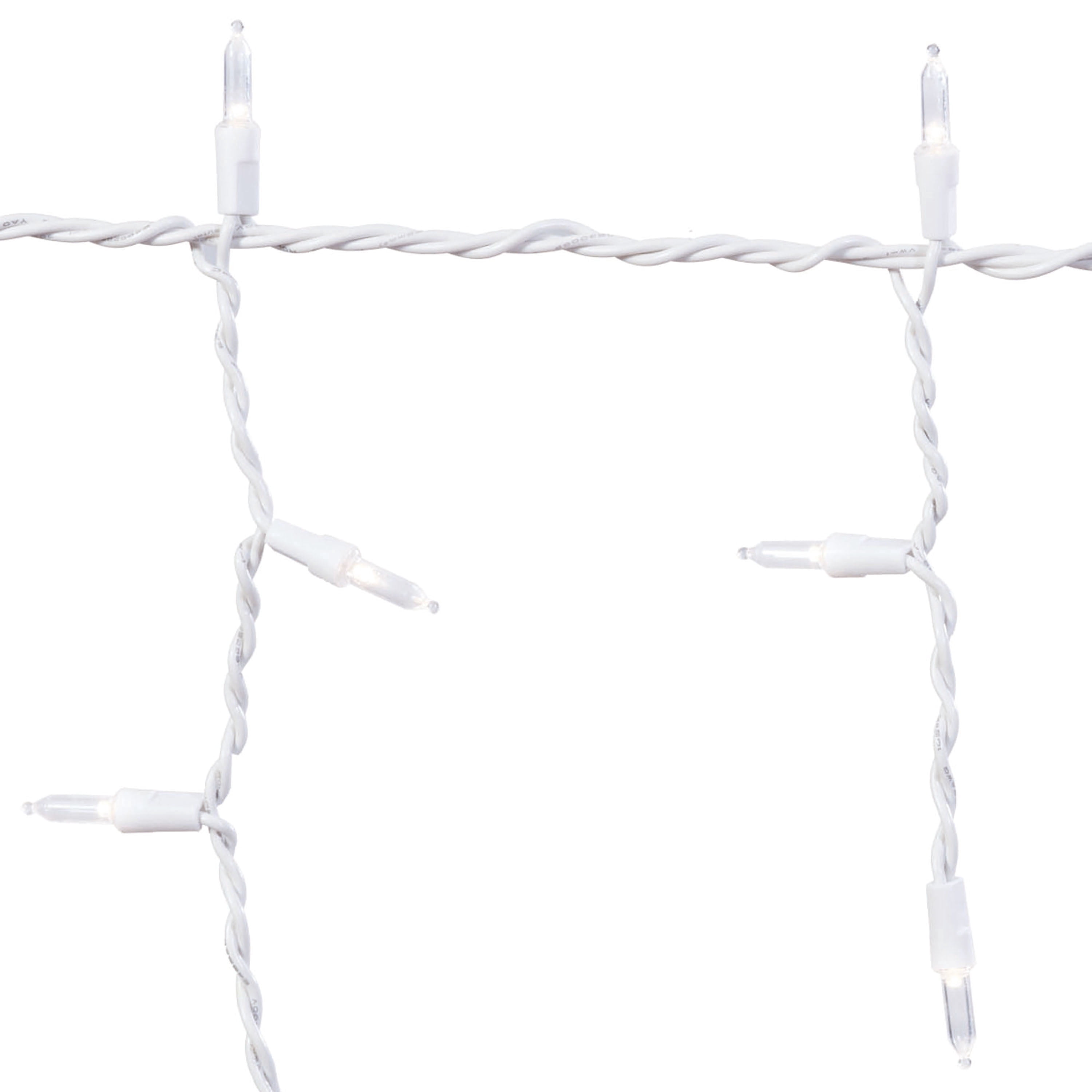 Indoor/Outdoor 500-Count LED Christmas Icicle Lights, Cool White, White Wire, 50', by Holiday Time