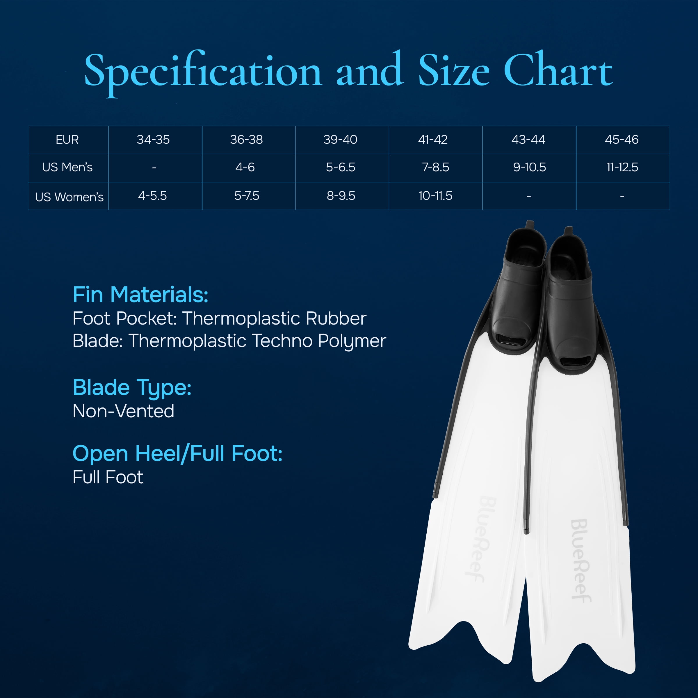 Blue Reef Freediving Fins