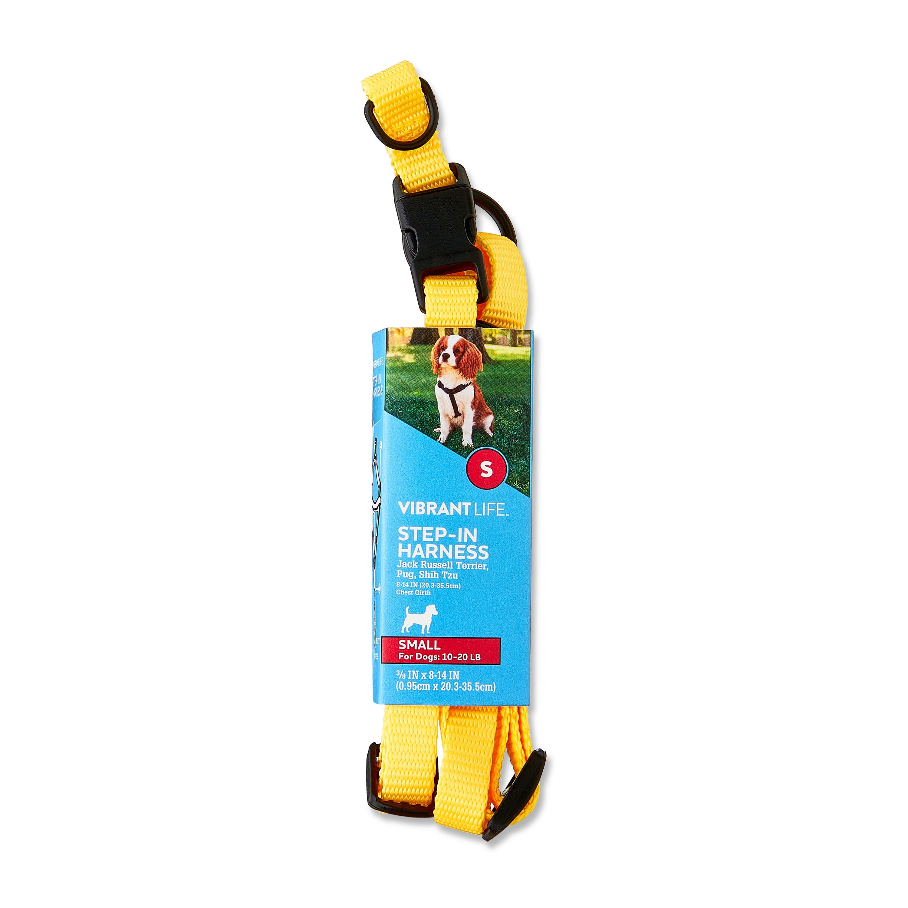 Vibrant Life Polyester Adjustable Step-in Dog Harness, Yellow, S