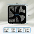thumbnail image 3 of Hurricane 20 Inch Classic Series Floor Box Fan with 3 Speed Settings, Black, 10 Pack, 3 of 7