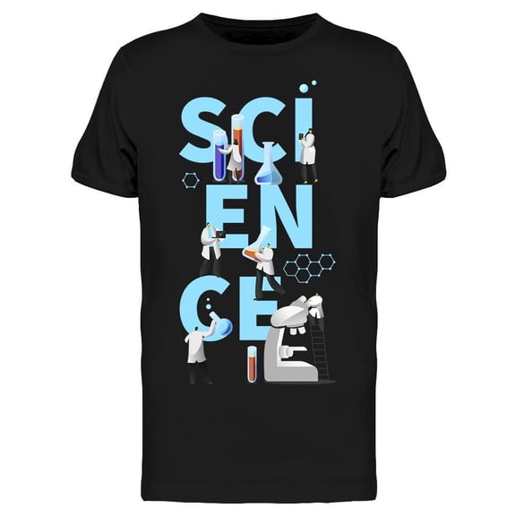 Science In Three Rows T-Shirt Men -Image by Shutterstock, Male 3X-Large