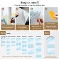 thumbnail image 6 of Gradient Aqua Blue Window Privacy Film, Modern Rustic Minimalist Pastel Solid Static Cling UV Sun Blocking Heat Control Window Tint, Non-Adhesive One Way Windows Privacy Cover 17.7''x78.7'', 6 of 7