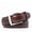 Mahogany, variant on Men's 1.25-inch Leather Dress Belt for Office and Formal Wear