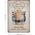 thumbnail image 2 of Movie Theater Metal Tin Sign Vintage Metal Poster Indoor/Outdoor Wall Decor Ideal Gift 8x12 Inch, 2 of 7