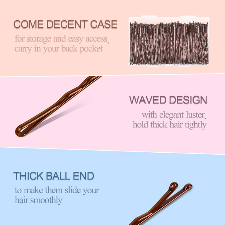 Bobby Pins Brown, 240 Count 2.2 Inch Hair Pins With Cute Box, Premium Bobby  Pin For Kids, Girls And Women, Great For All Hair Types