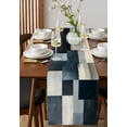 thumbnail image 4 of Boanket Vintage Oil Painting Table Runner - 70 Inch Long, Kitchen Dining Table Runner Dresser Scarves, Farmhhouse Blue Black Beige Ombre Farmhouse Decor for Coffee Tables Wedding Party Banquet, 4 of 8